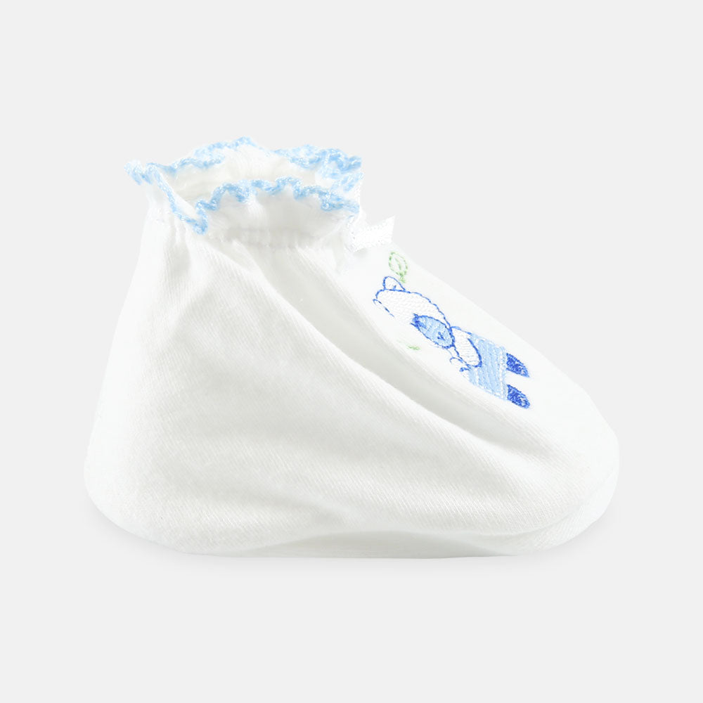 BOOTIES WHITE-BLUE BEAR