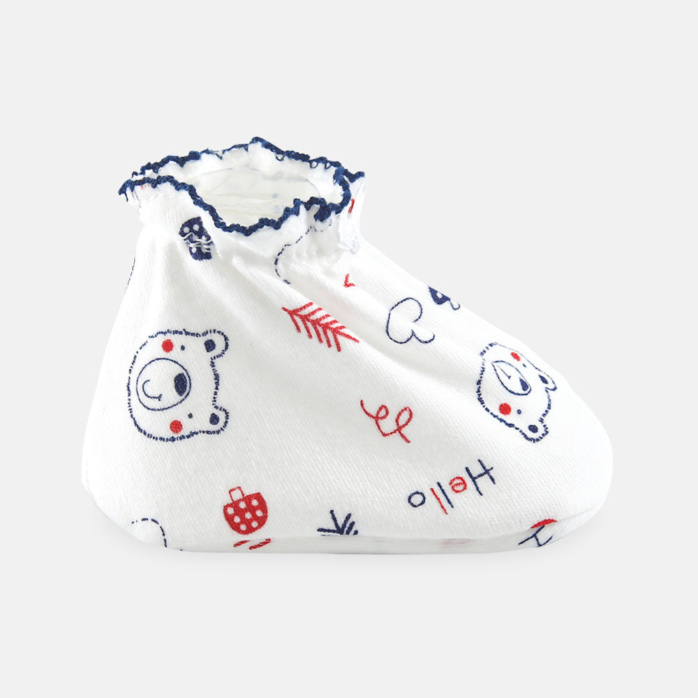 BOOTIES BLUE HELLO BEAR