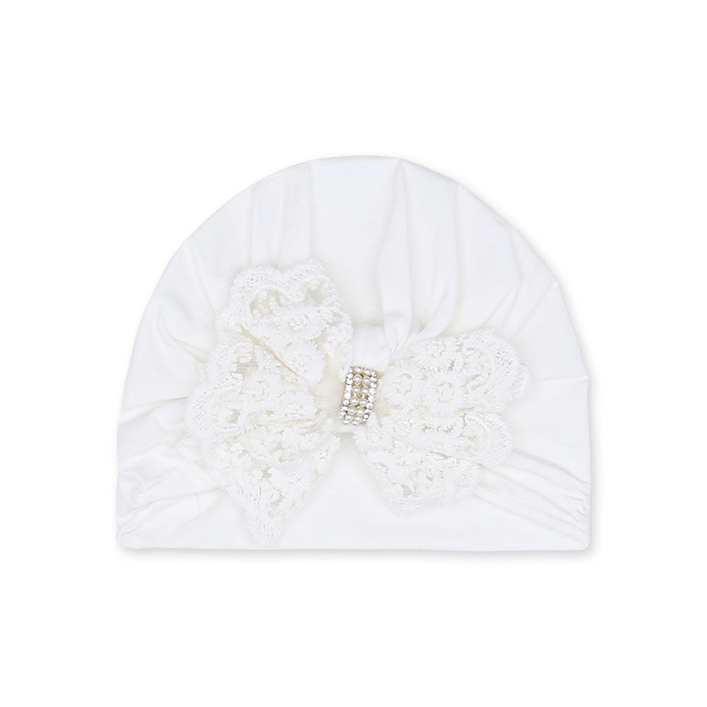 BOOTIES & CAP WHITE PEARLY
