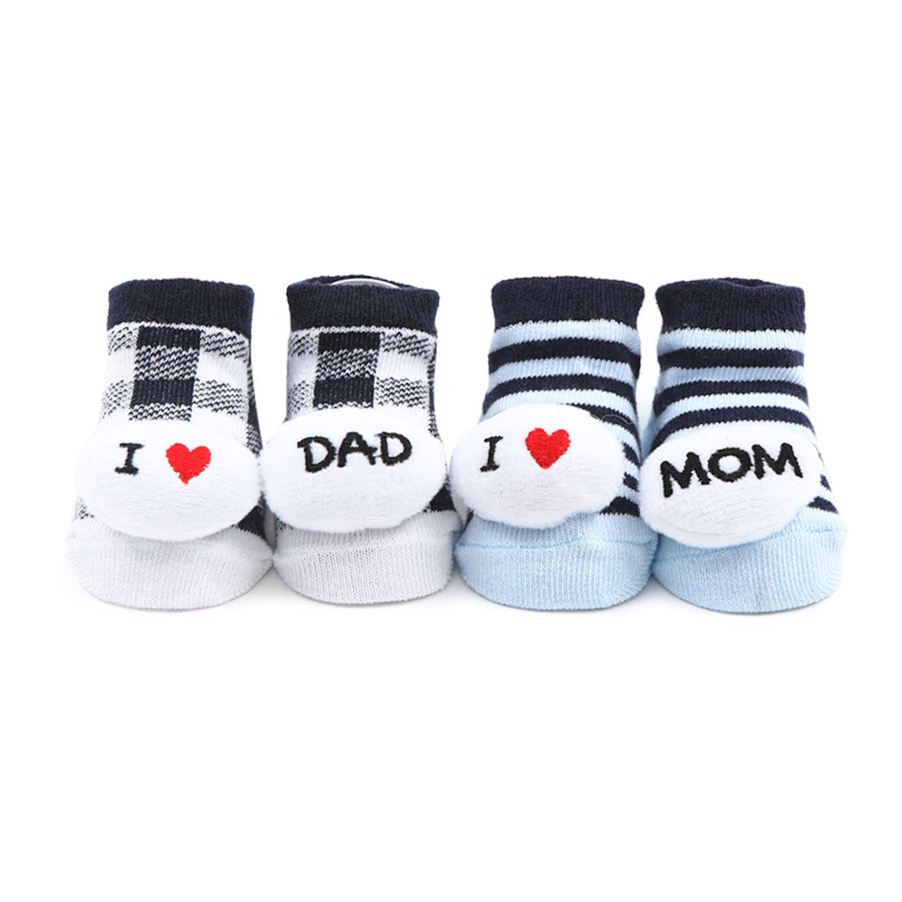 BOOTIES PK-2 DUAL COLOR PLUSHY HEARTS