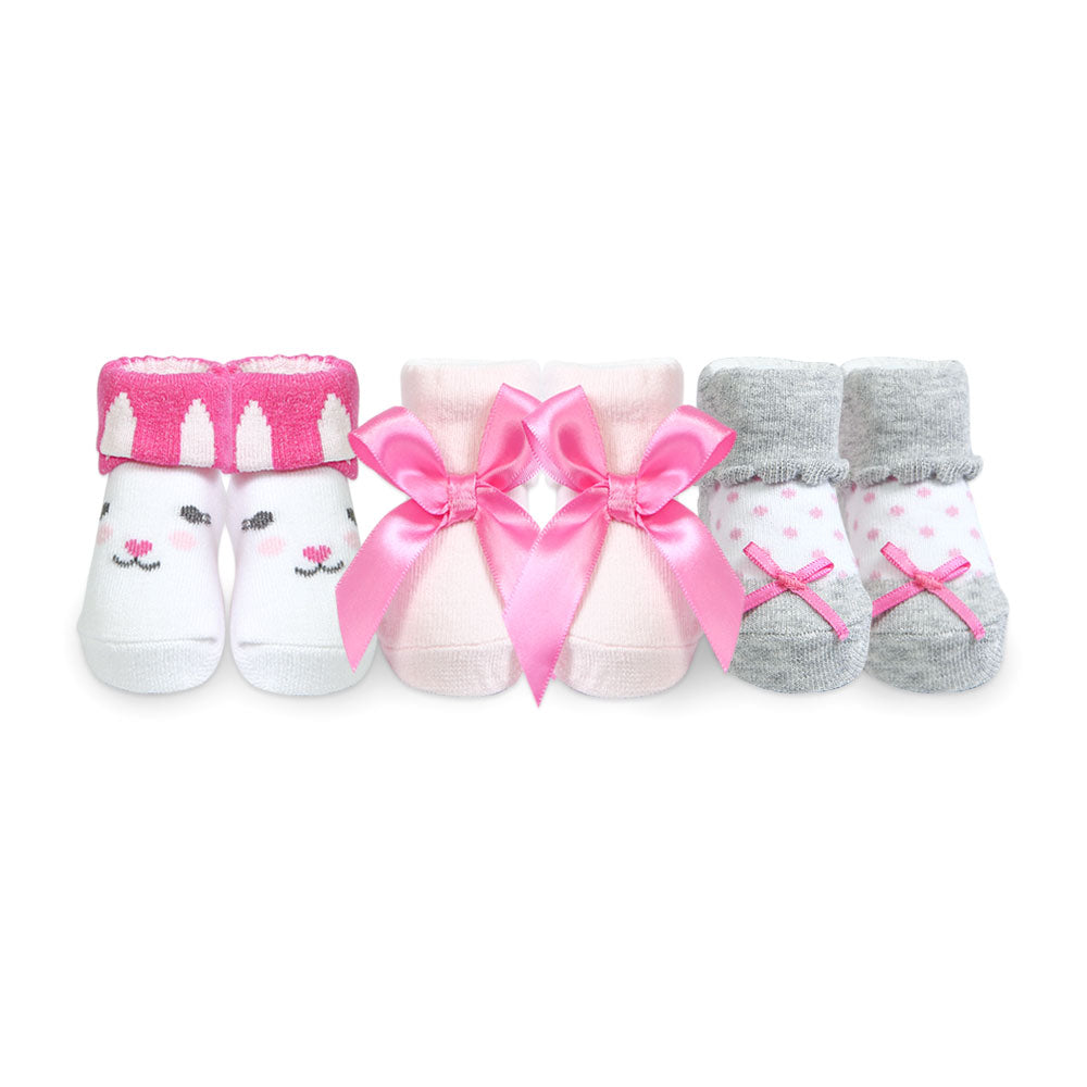 BOOTIES PK-3 MULTI-COLOR BOW