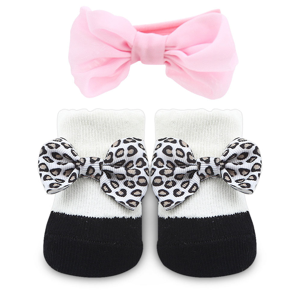 BOOTIES PK-3 WITH 3 HEAD BANDS MULTICOLOR FLORAL
