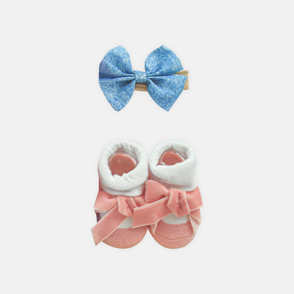 BOOTIES PK-2 & HEAD BANK PK-2 CUTE BOW