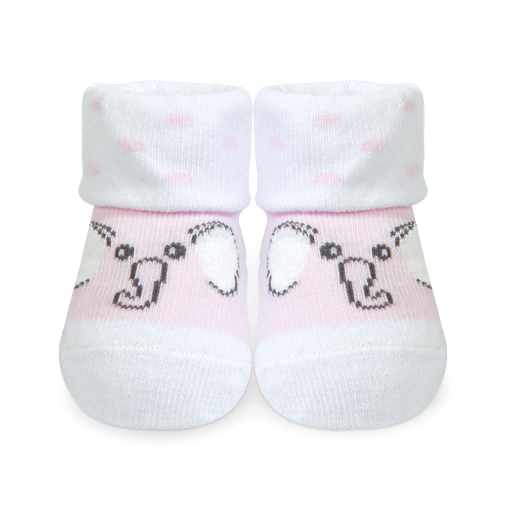 BOOTIES PK-2 PINK ELEPHANT & LLAMA