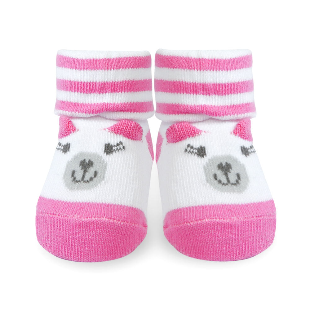BOOTIES PK-2 PINK ELEPHANT & LLAMA