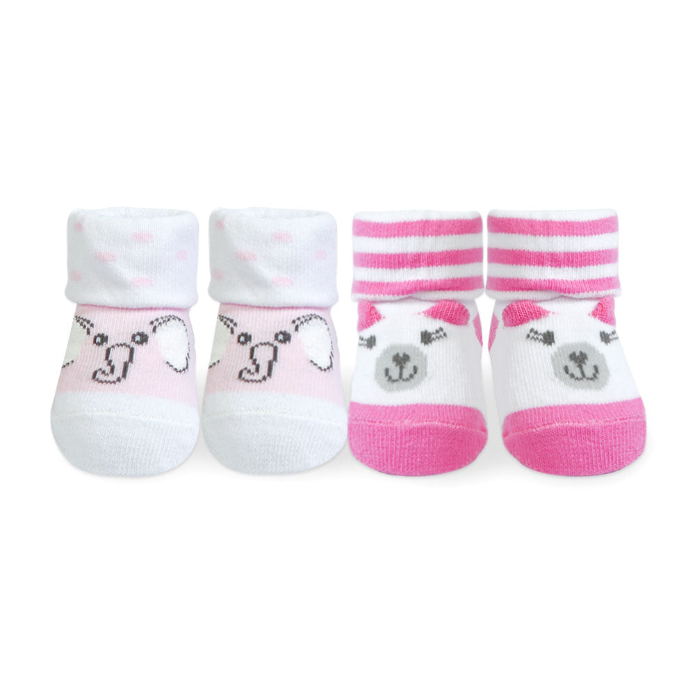 BOOTIES PK-2 PINK ELEPHANT & LLAMA