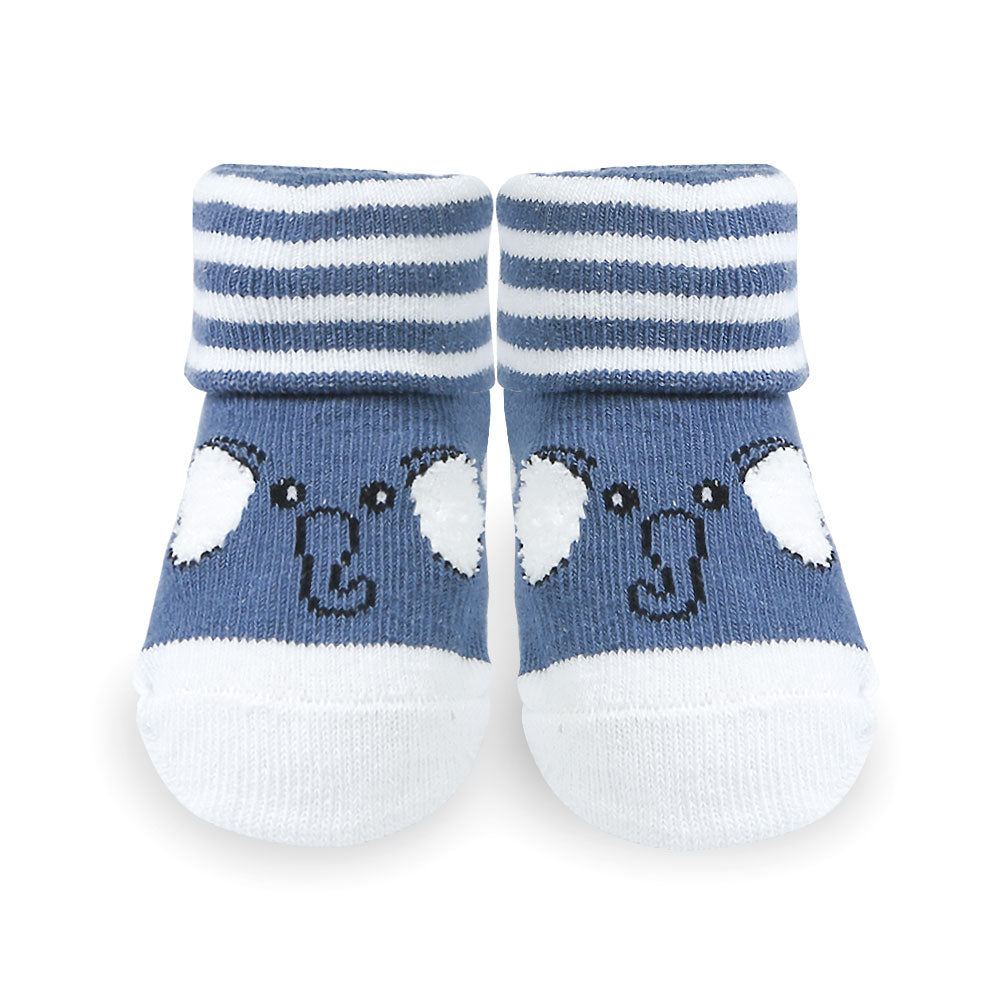 BOOTIES PK-2 BLUE ELEPHANT & KITTY