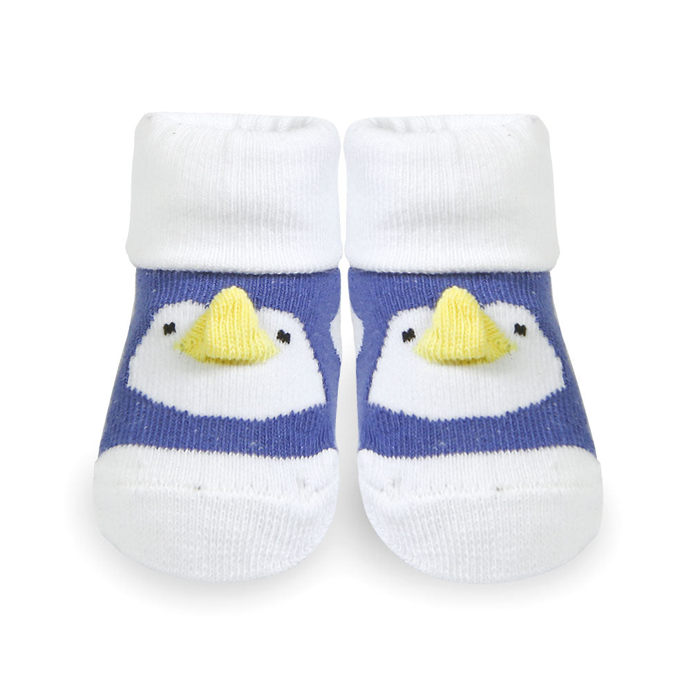 BOOTIES PK-2 BLUE PENGUIN & BEAR