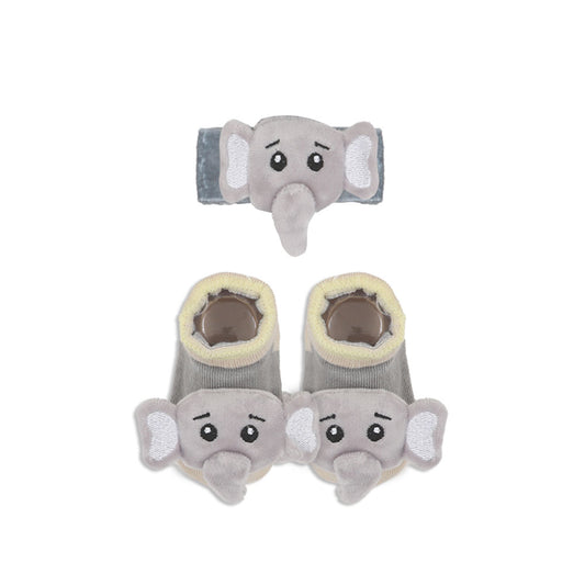 BOOTIES & WRIST BAND GREY BABY ELEPHANT