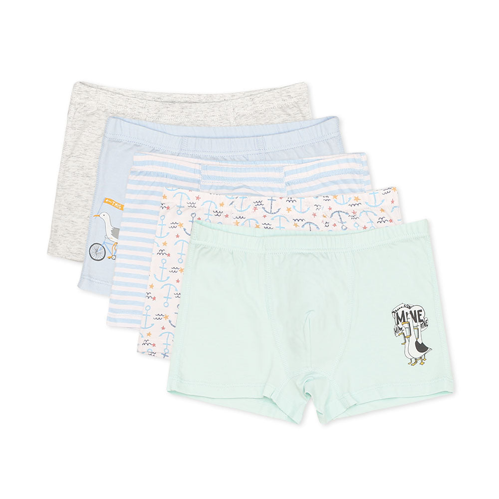 BOY BOXER PK-5 BLUE SEAGULLS