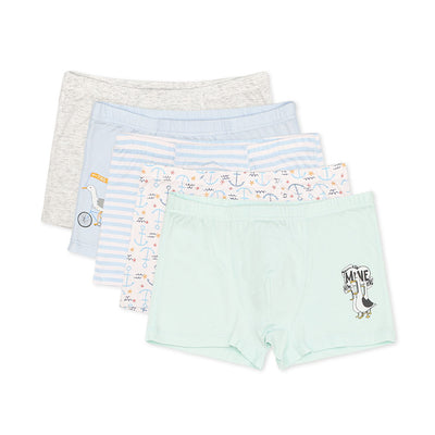 BOY BOXER PK-5 BLUE SEAGULLS