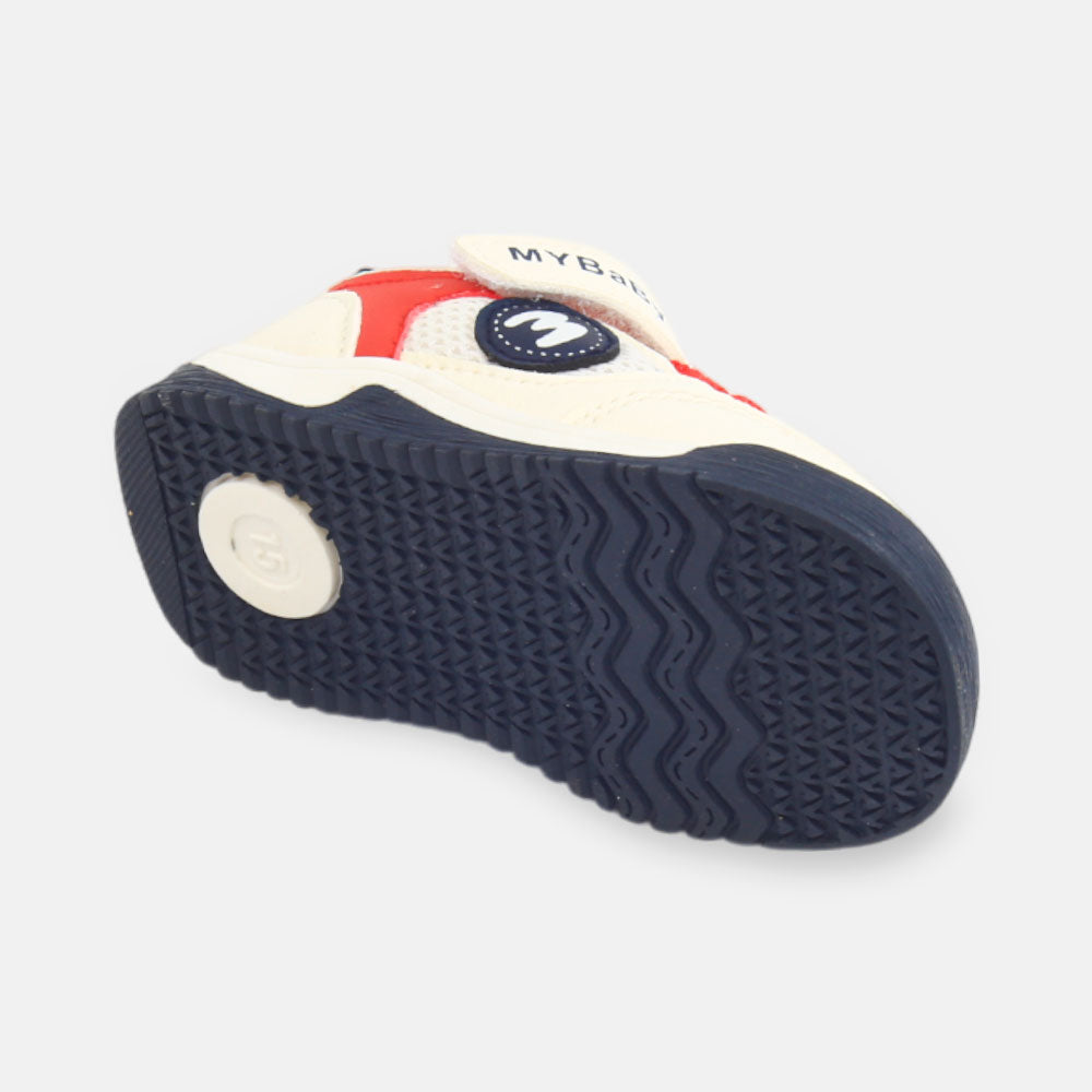 BOY JOGGER WHITE AND NAVY MYBABY