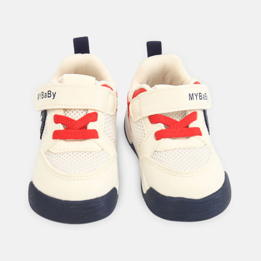 BOY JOGGER WHITE AND NAVY MYBABY