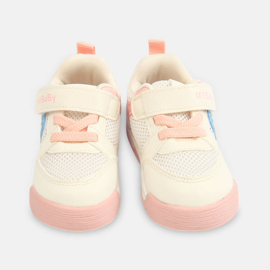 GIRL JOGGER WHITE AND PINK
