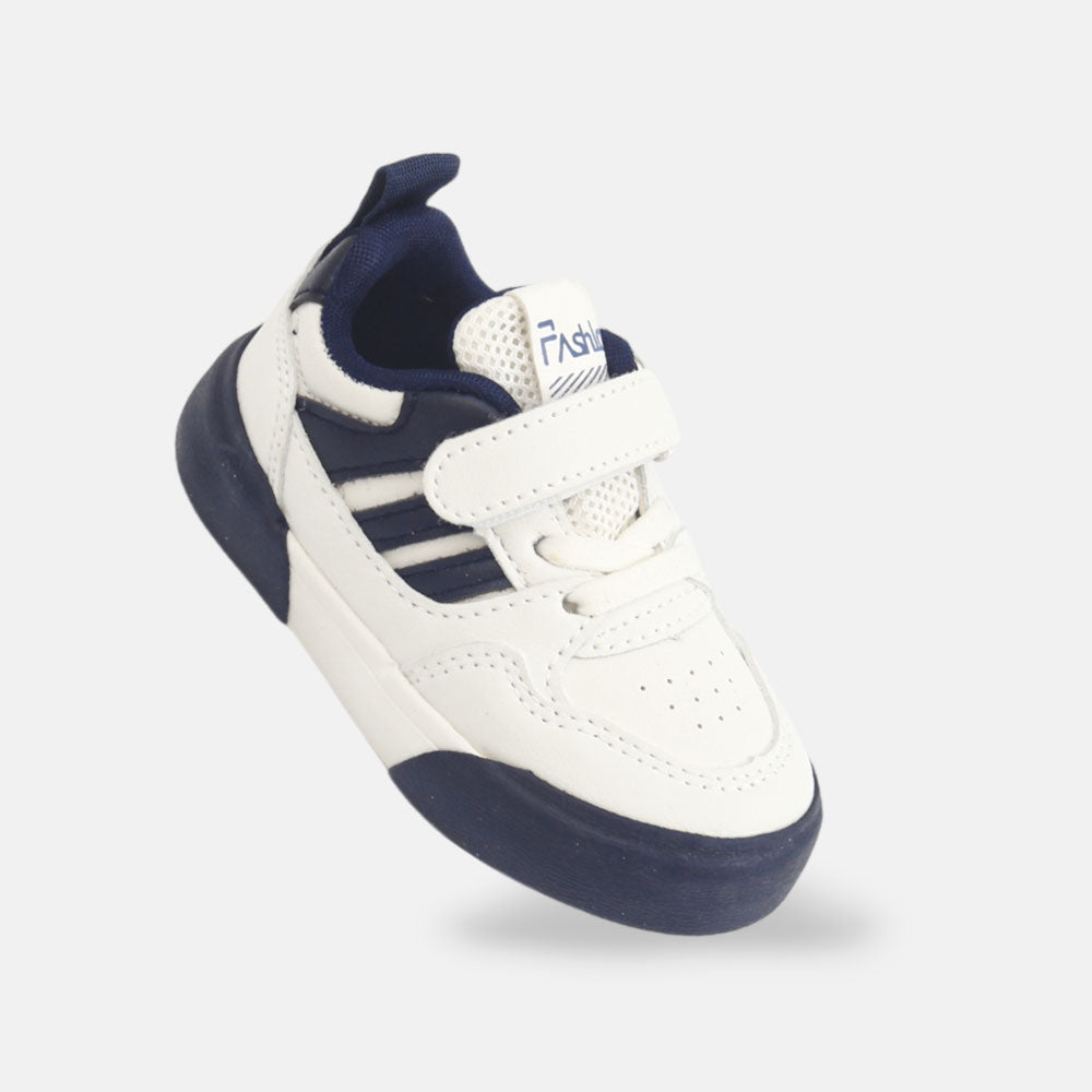 BOY CANVAS WHITE AND NAVY