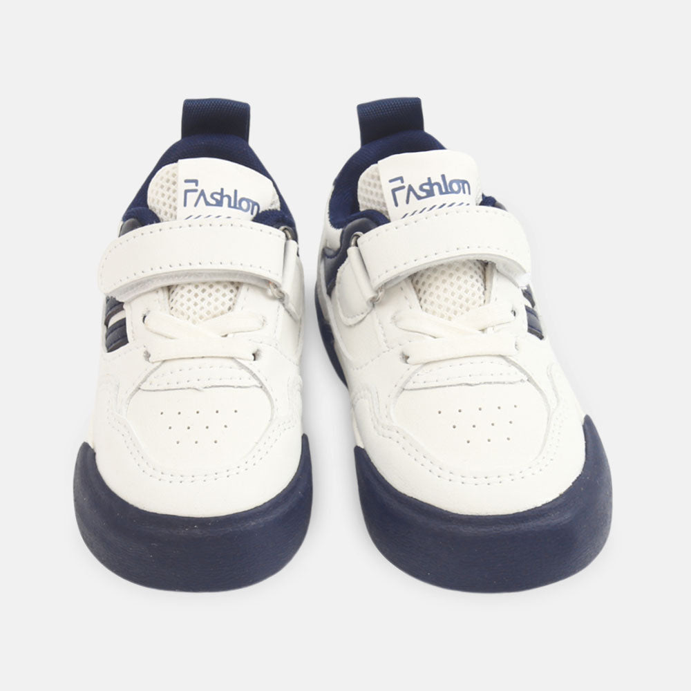 BOY CANVAS WHITE AND NAVY