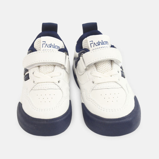 BOY CANVAS WHITE AND NAVY