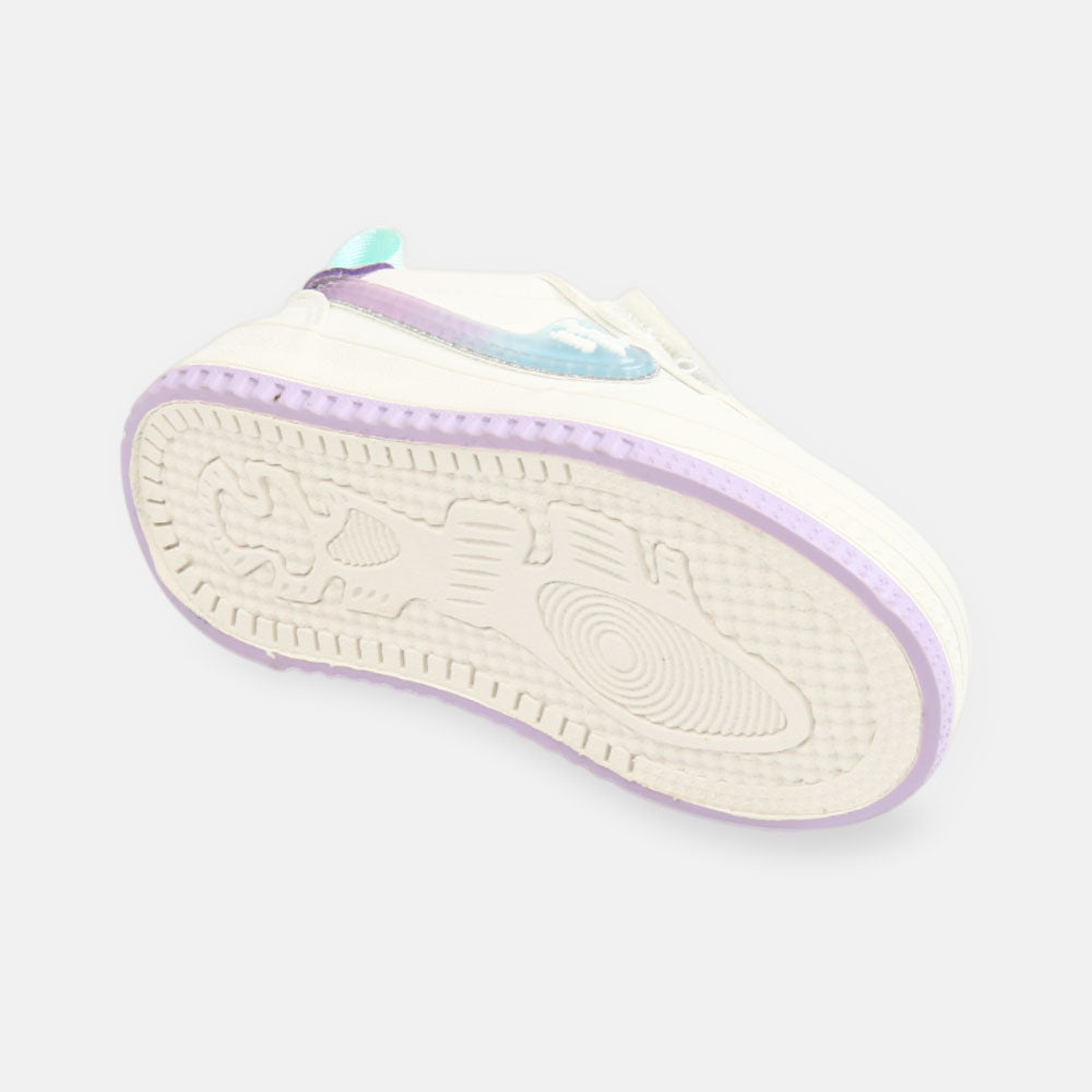 GIRL CANVAS WHITE AND LILAC