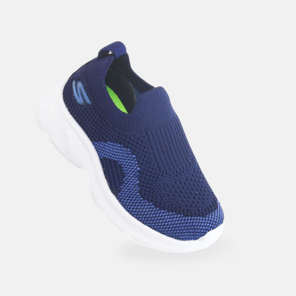 BOY JOGGER NAVY KNITTED SLIP-ON