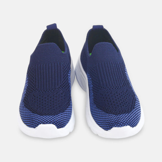 BOY JOGGER NAVY KNITTED SLIP-ON