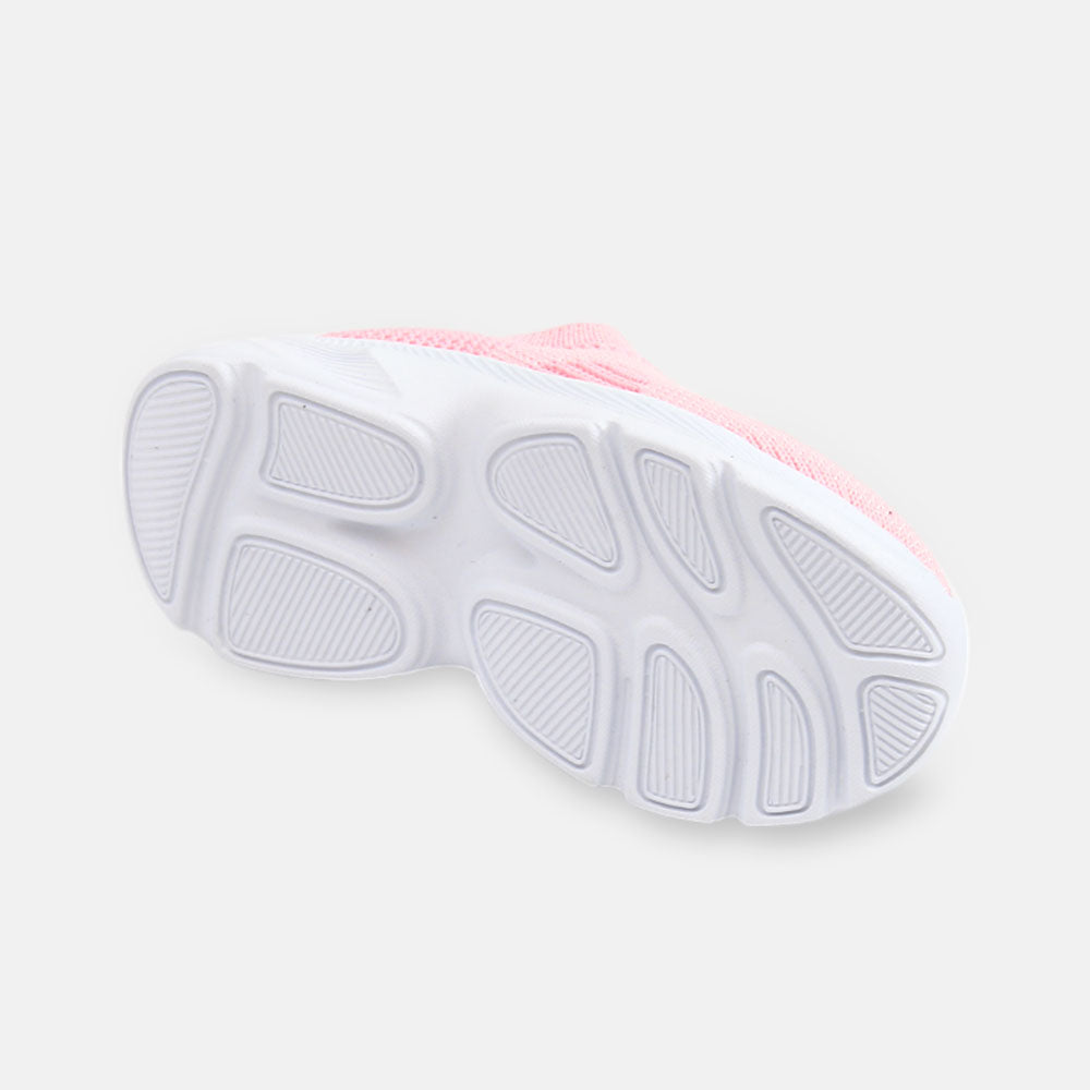 GIRL JOGGER PINK KNITTED SLIP-ON