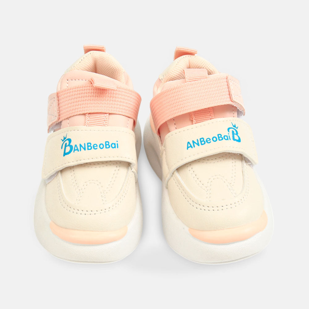 GIRL JOGGER LIGHT PINK AND WHITE