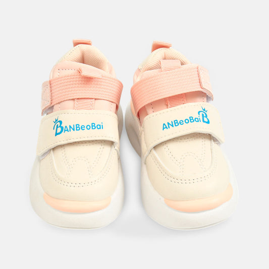 GIRL JOGGER LIGHT PINK AND WHITE