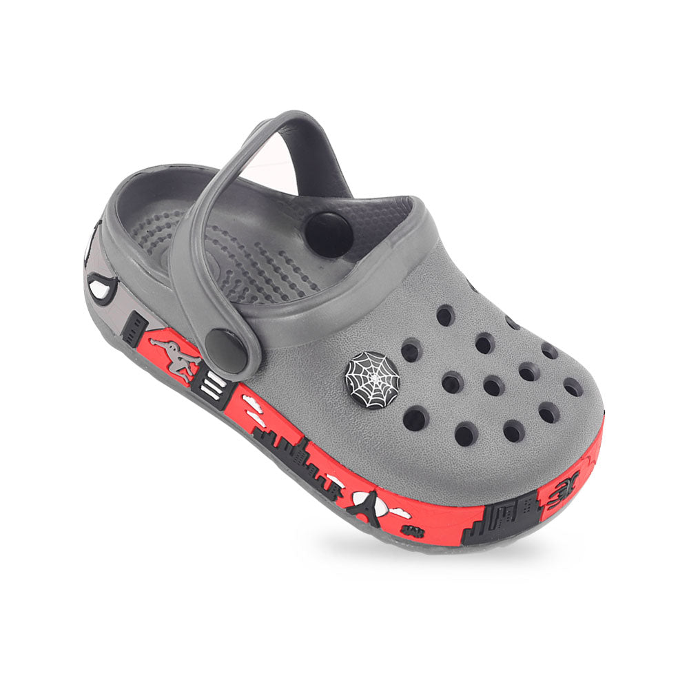 BOY CROCS GREY SPIDERMAN