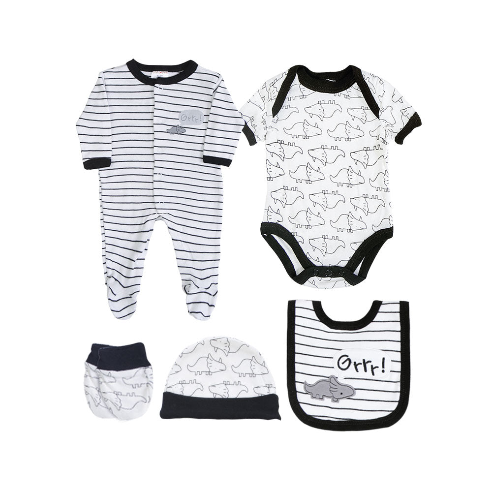 BABY BOY GIFT SET WHITE DINO