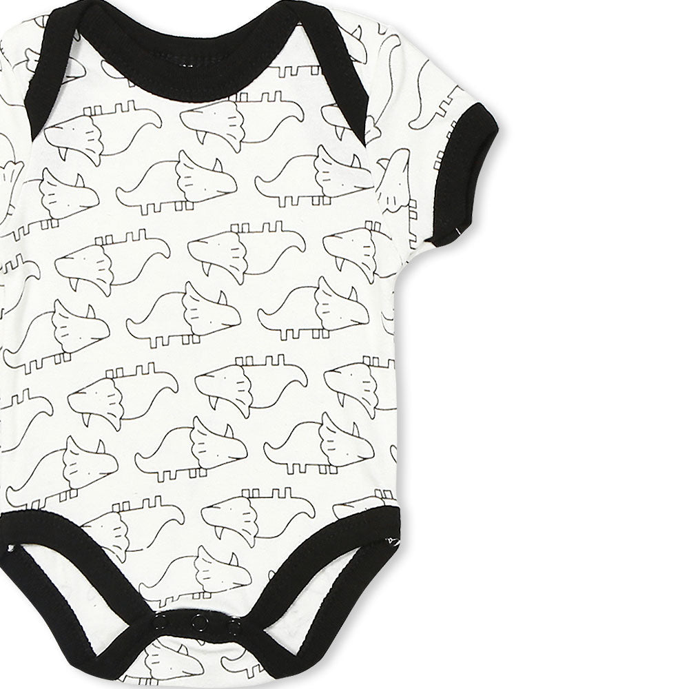 BABY BOY GIFT SET BLACK STRIPES DINO