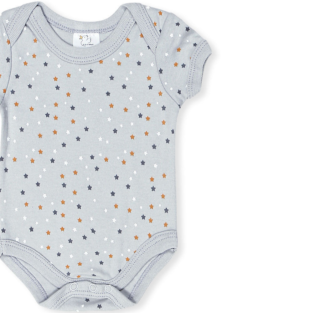 BABY BOY GIFT SET GREY ELEPHANTS & STARS