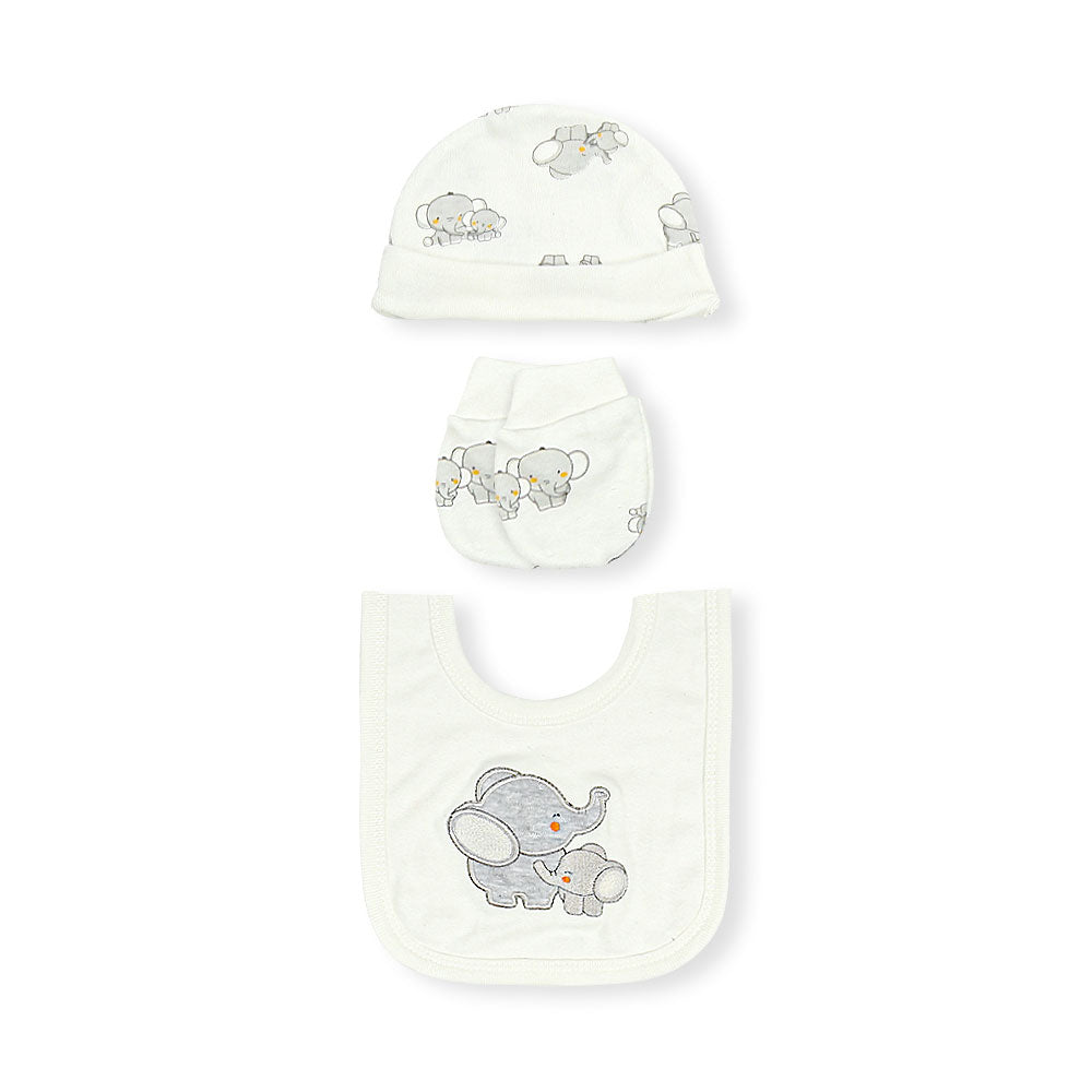 BABY BOY GIFT SET GREY ELEPHANTS & STARS