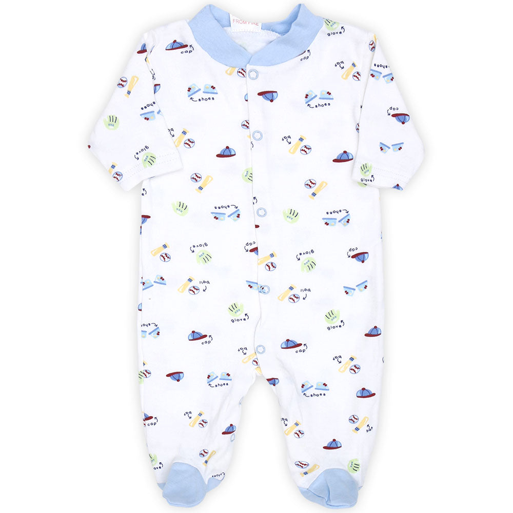 BABY BOY GIFT SET BLUE BASEBALL