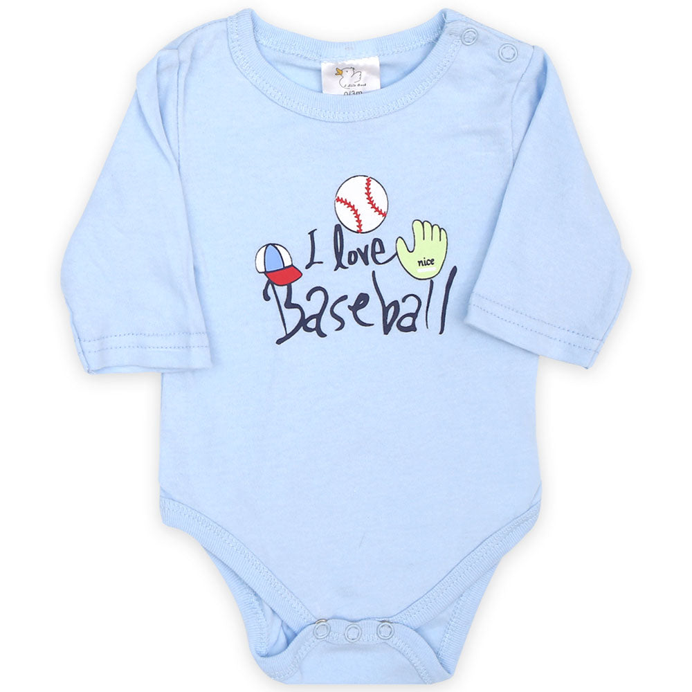 BABY BOY GIFT SET BLUE BASEBALL