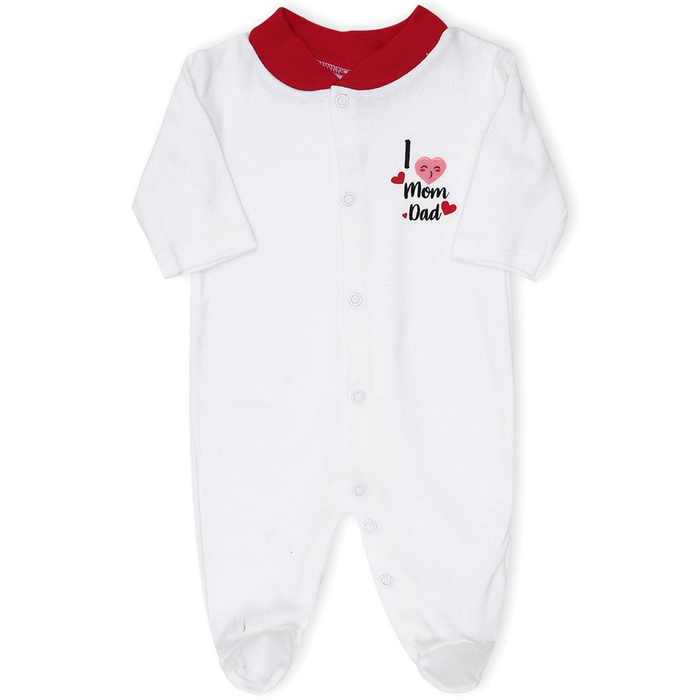 BABY BOY GIFT SET WHITE I LOVE MOM DAD