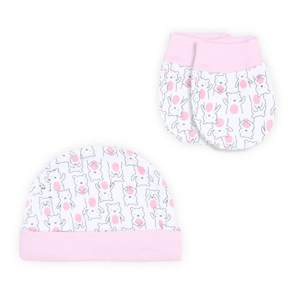 BABY GIRL GIFT SET PINK & WHITE HELLO WORLD