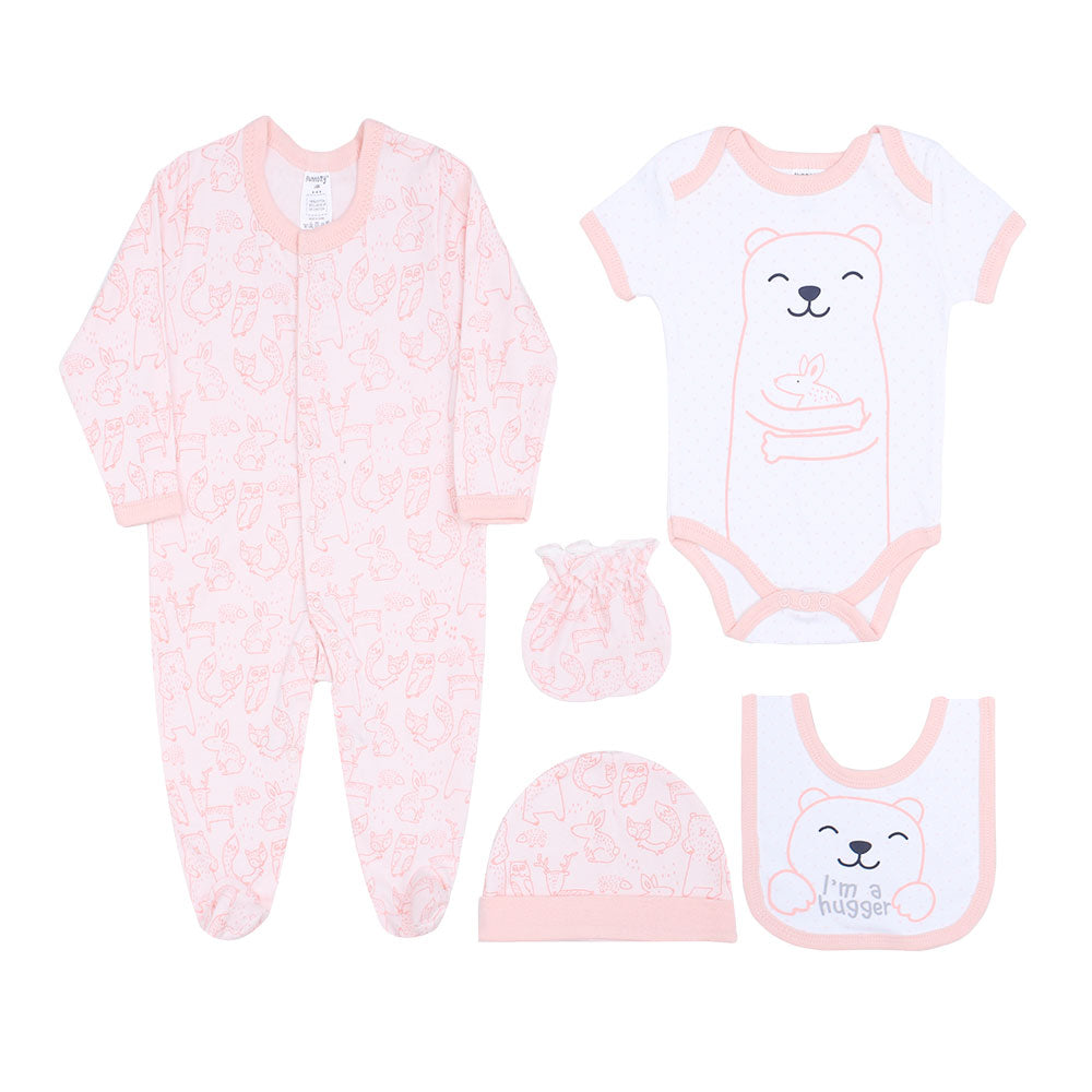 BABY GIRL GIFT SET PEACH I'M A HUGGER