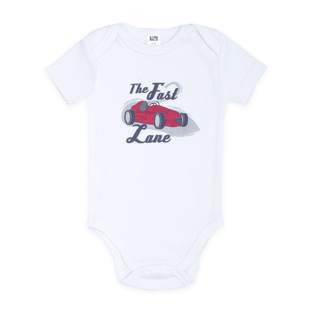 BABY BOY GIFT SET PK-4 WHITE THE FAST LANE CHECKERED
