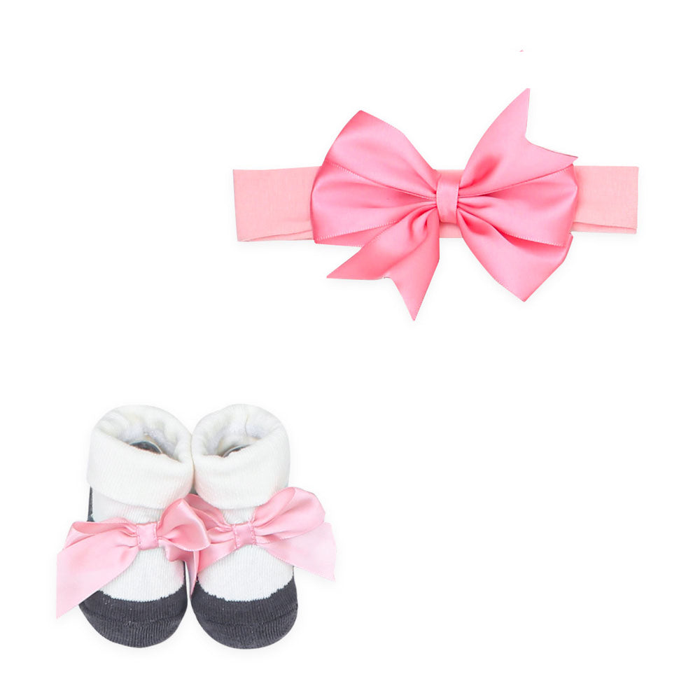 BABY GIRL GIFT SET PK-4 PALE CHIC LITTLE BABE PRINTED