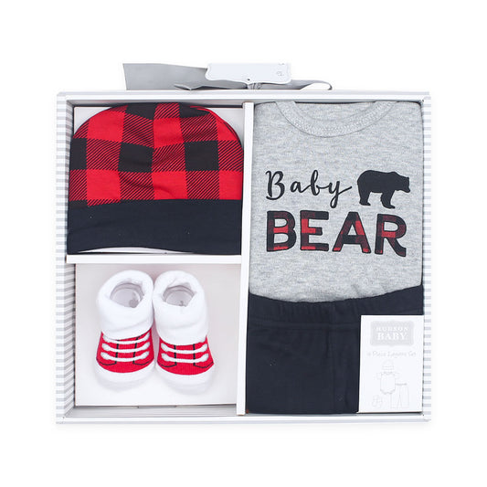 BABY BOY GIFT SET PK-4 GREY BABY BEAR