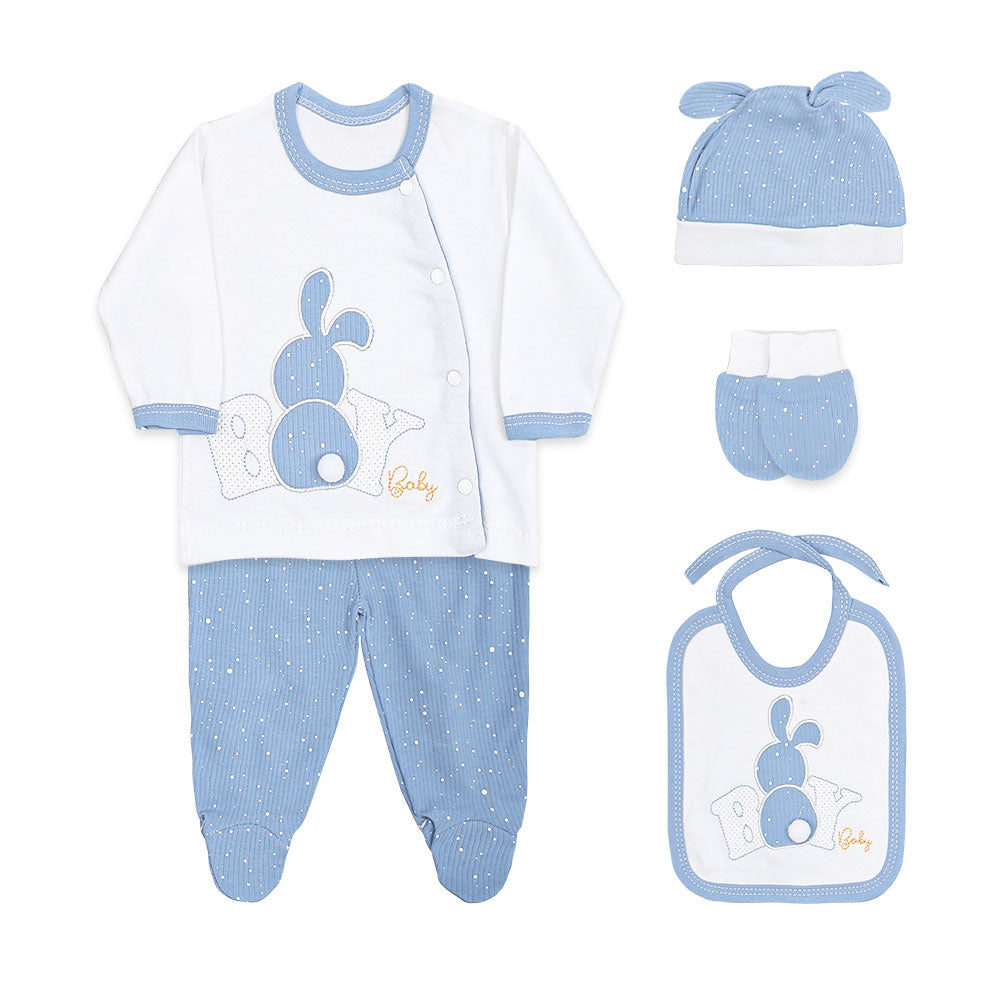 BABY BOY GIFT SET BLUE BUNNY