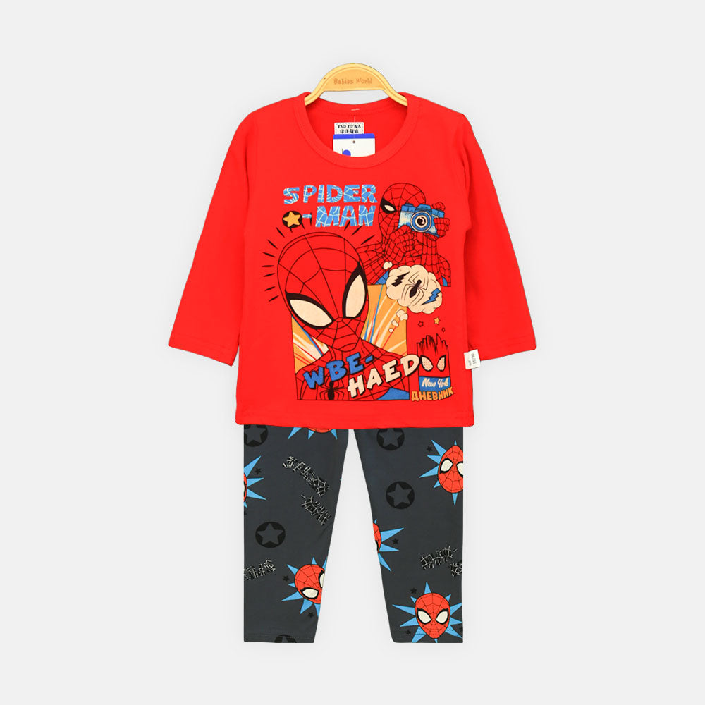 BOY NIGHT SUIT HEROIC RED SPIDEY
