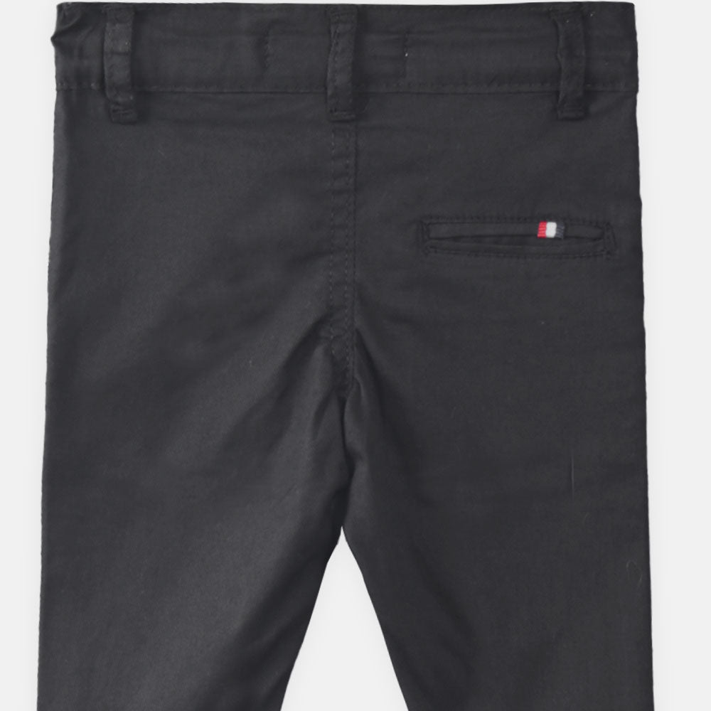 BOY PANT BLACK COTTON