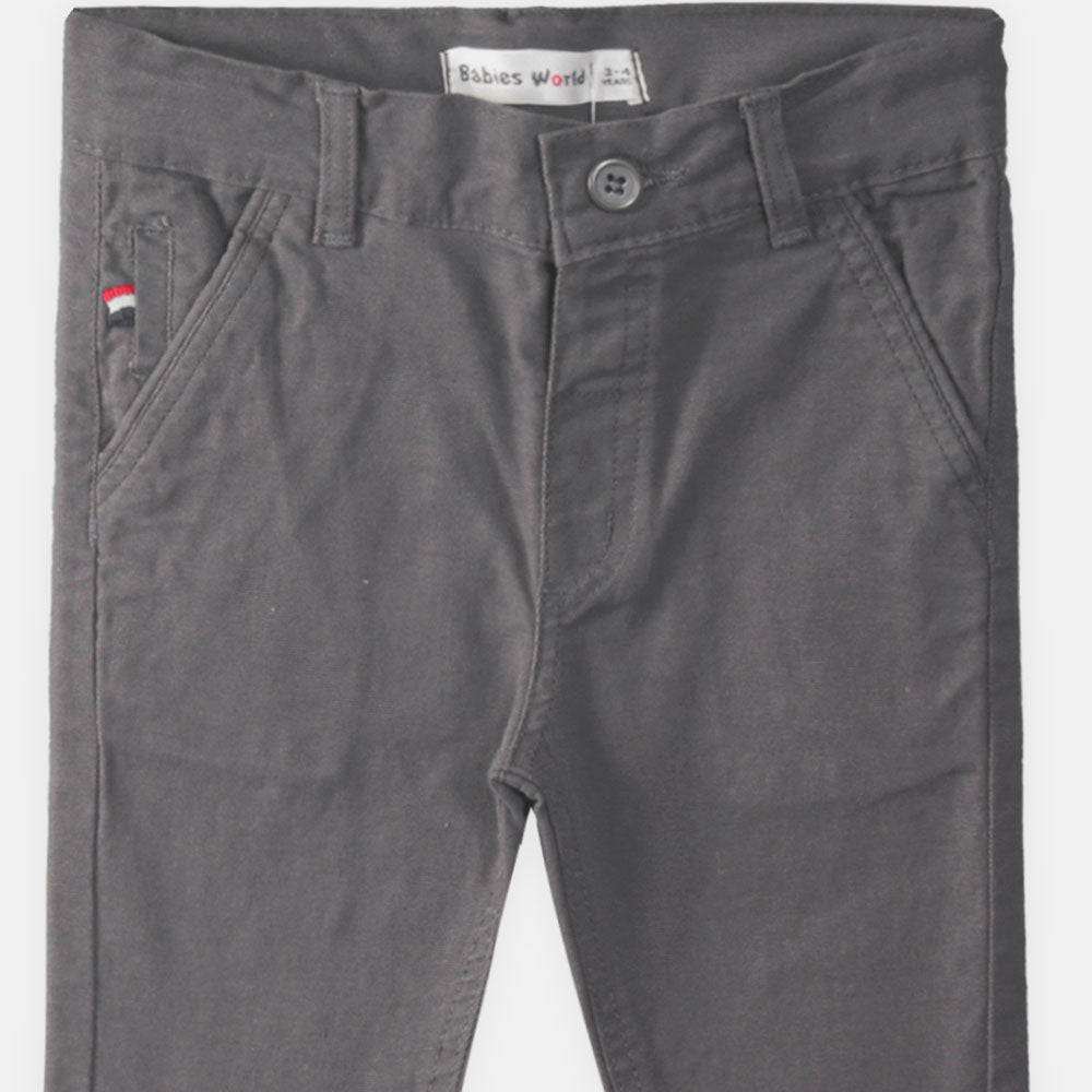 BOY PANT GREY COTTON