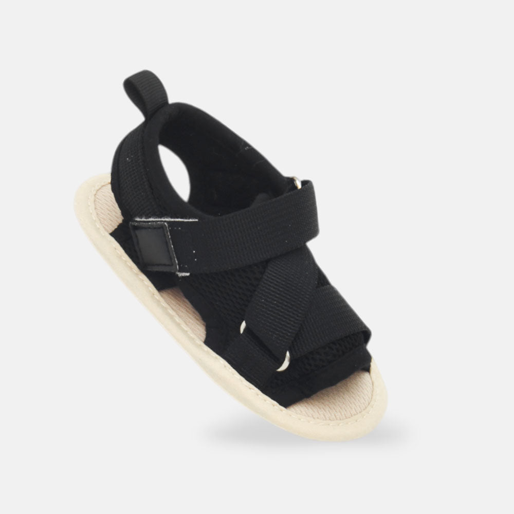 BOY PRE WALKER SANDAL BLACK WOVEN