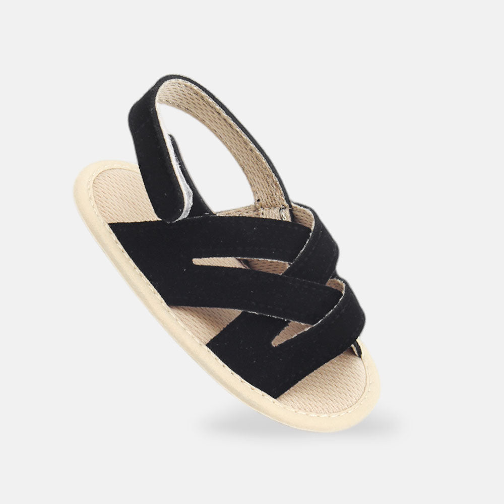 BOY PRE WALKER SANDAL BLACK SUEDE