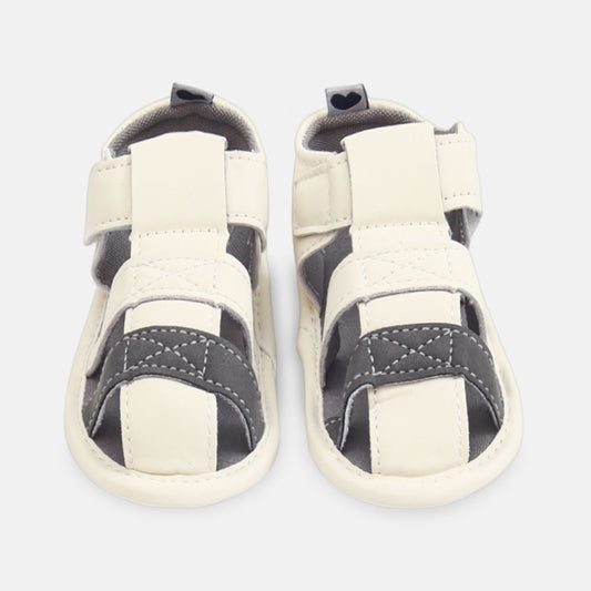 BOY PRE WALKER SANDAL WHITE & GRAY