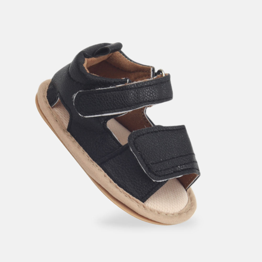 BOY PRE WALKER SANDAL BLACK TEXTURED