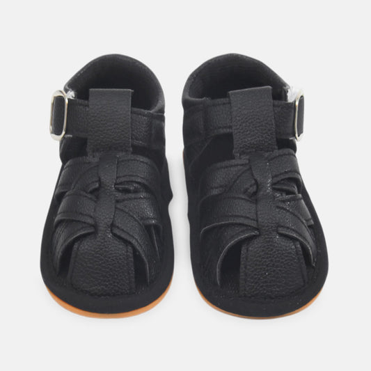 BOY PRE WALKER SANDAL BLACK TEXTURED
