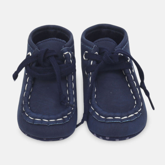 BOY PRE WALKER SHOES NAVY BLUE MOCCASINS